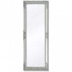 vidaXL Oglinda verticala in stil baroc 140 x 50 cm argintiu foto
