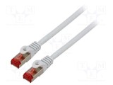 Patch cord S/FTP 6 litat Cu LSZH gri 10m 26AWG LANBERG