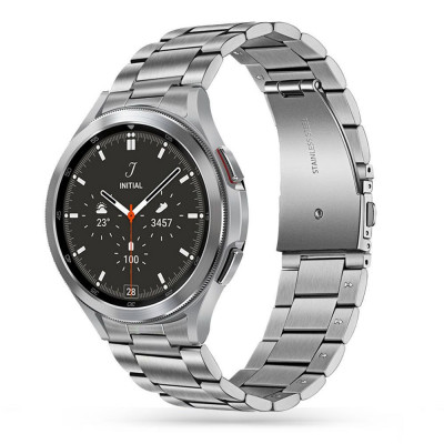 Curea Tech-Protect Stainless pentru Samsung Galaxy Watch 4/5/5 Pro/6 Argintiu foto