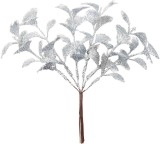 Crenguta decorativa de Craciun argintie MagicHome, 17 cm