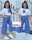 Cumpara ieftin Set Fete Denim 2-8 Ani Ivoire - 5ANIMarimea