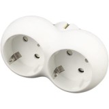 Cumpara ieftin Adaptor priză rotund, 2 prize, contact de protecție
