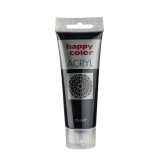 Vopsea Acrilica Happy Color, 75ml, Negru - Profesionala, Hobby, Pictura, Desen, Acuarela