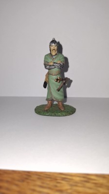 Luptator medieval din plumb - Mongol 1:32 foto