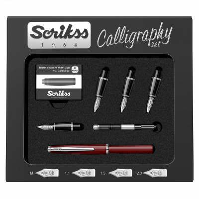 Set Caligrafie Scrikss Classic Burgundy CT foto