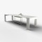 Masa extensibila Flat CONSOLE 6 IN 1 capacitate 14 persoane MDF alb lucios