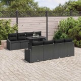 Cumpara ieftin Set de canapele pentru gradina 7 buc. Negru 100 x 55 x 73 cm