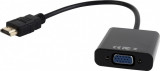CABLU video GEMBIRD, splitter HDMI (T) la VGA (M) + Jack 3.5mm (T), 15cm, rezolutie maxima Full HD (1920 x 1080) la 60Hz, converteste semnal digital H