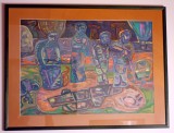 Tablou Radu Mihai Ignat, Tempera pe Hartie, 67x47cm, Expozitie UAP Cotele Apelor 2014, Inramat