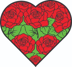 Sticker decorativ, Inima, Rosu, 64 cm, 7199ST-1 foto