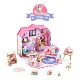 Set creativ - Casuta miniaturala de asamblat si colorat Rosie Djeco
