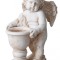 Cupidon cu ghiveci-statueta din rasini speciale YAC067