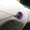 Lantisor aur 14 k , nou, pandant ametist Peru superb