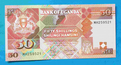 Bancnota veche UGANDA - 50 Shillings 1996 - UNC - bancnota Necirculata SUPERBA foto