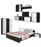 DORMITOR HERA WENGE + LIVING MAKAZA WENGE