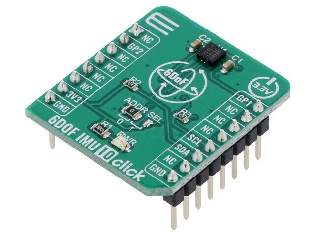 6DOF IMU Accelerometru Magnetometru Click Board