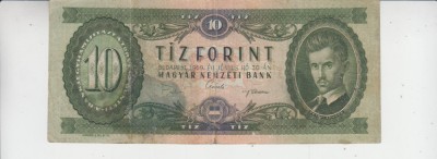 B11 28 - Bancnota foarte veche - Ungaria - 10 forint - 1969 foto