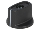 Buton rotativ negru cu indicator ABS 4mm 23x16mm