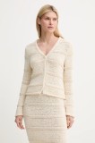 Samsoe Samsoe cardigan SANETTIE culoarea bej, F25200116