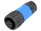 Mufă Circulară pe Cablu 7 PIN Lipire Argintat