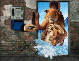 Cumpara ieftin Fototapet autocolant Evadare din ice age, 150 x 205 cm