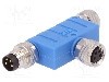 Conector M8, 4 pini, clasa etanseitate IP67, TE Connectivity - T4082102004-000