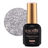 Cumpara ieftin Top Coat LUXORISE - FlakesGlow Silvery Spell 10ml