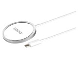&Icirc;ncărcător Inductiv Alb SAVIO Qi 15W Standard 5-12VDC