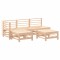 Set mobilier relaxare de gradina 5 piese lemn masiv de pin
