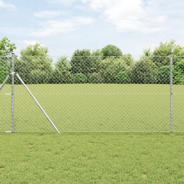 vidaXL Gard Argintiu 10 x 1.4 m Oțel galvanizat