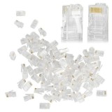 Set 100 mufe ecranate, contacte aurite, RJ 45 CAT6