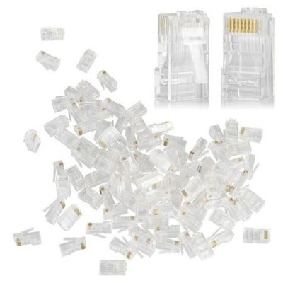 Set 100 mufe ecranate, contacte aurite, RJ 45 CAT6 foto