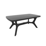 Masă de grădină din plastic Baltimore, grafit