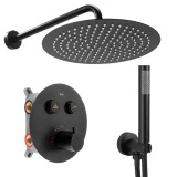 Set de duș incastrat Rea LUNGO Black Matt BOX