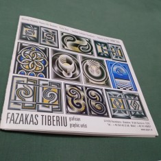 BROSURA/PLIANT EXPOZITIE DE GRAFICA -FAZAKAS TIBERIU