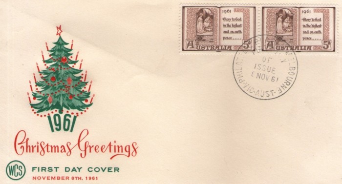 Australia 1961 - Craciun, FDC