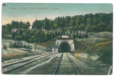 4218 - ORSOVA, Railway Tunnel, Romania - old postcard, CENSOR - used - 1918 foto