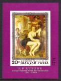 Ungaria 1977 - Rubens, picturi, arta, colita nedantelata neuzata