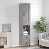 Cumpara ieftin Dulap &icirc;nalt, gri sonoma, 34,5x34x180 cm, lemn prelucrat