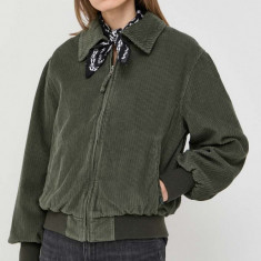 Levi's geaca bomber femei, culoarea verde, de tranzitie