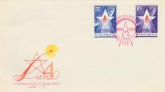 1963 Romania - FDC Luna 4 - Cosmonautica in slujba pacii, LP 559 foto