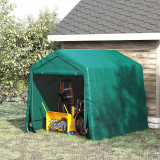 Copertina de Garaj pentru Exterior Outsunny 2,4x2m pentru Masini, Motociclete si Biciclete Tesatura PE, Verde