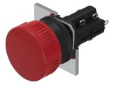 Comutator EAO 16mm acționat prin apăsare, roșu, cod 51-159.0252