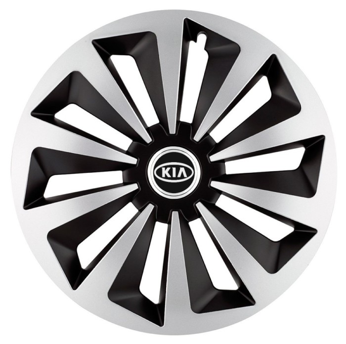 Set 4 capace roti Fox Gri-Negru R17 pentru gama auto Kia