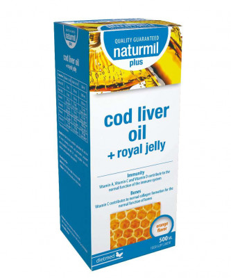 Cod Liver Oil Plus Royal Jelly 500 mililitri DietMed foto