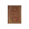 Jurnal Gilded Floral Hardcover cu Agrafe Aurii, Carton, H&acirc;rtie Acid-Free, Semn de Carte Panglica, Dimensiuni 15.9x21.6 cm