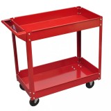 Cărucior de atelier 2 suprafețe de depozitare 100 kg, vidaXL