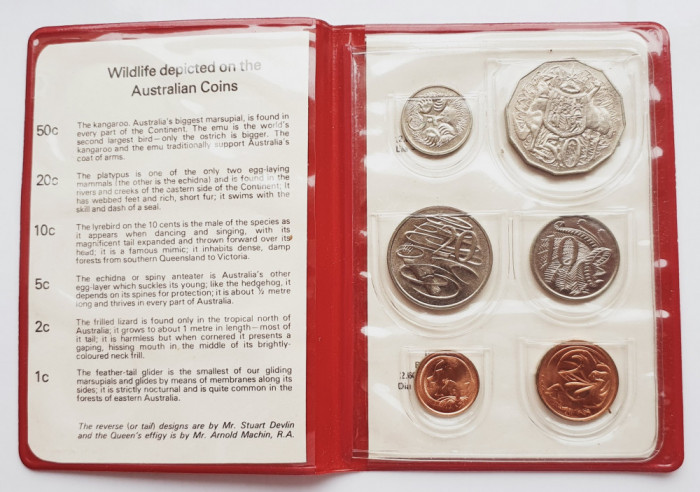 M01 Australia set monetarie 6 monede 1979 1, 2, 5, 10, 20, 50 cents