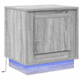 vidaXL Dulap de noapte cu Gri 44 x 34.5 x 45 cm Lemn compozit