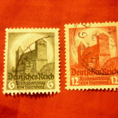 Serie Germania 1934 -Deutsches Reich - Castel Nurenberg, 2val.stampilate